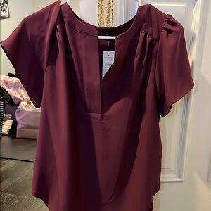 Ann Taylor Womens Short Sleeve Blouse